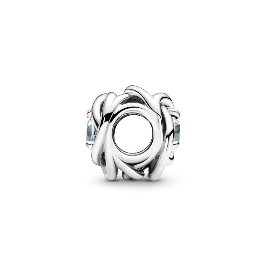 Pandora March Sea Aqua Blue Eternity Circle Charm - Image 6