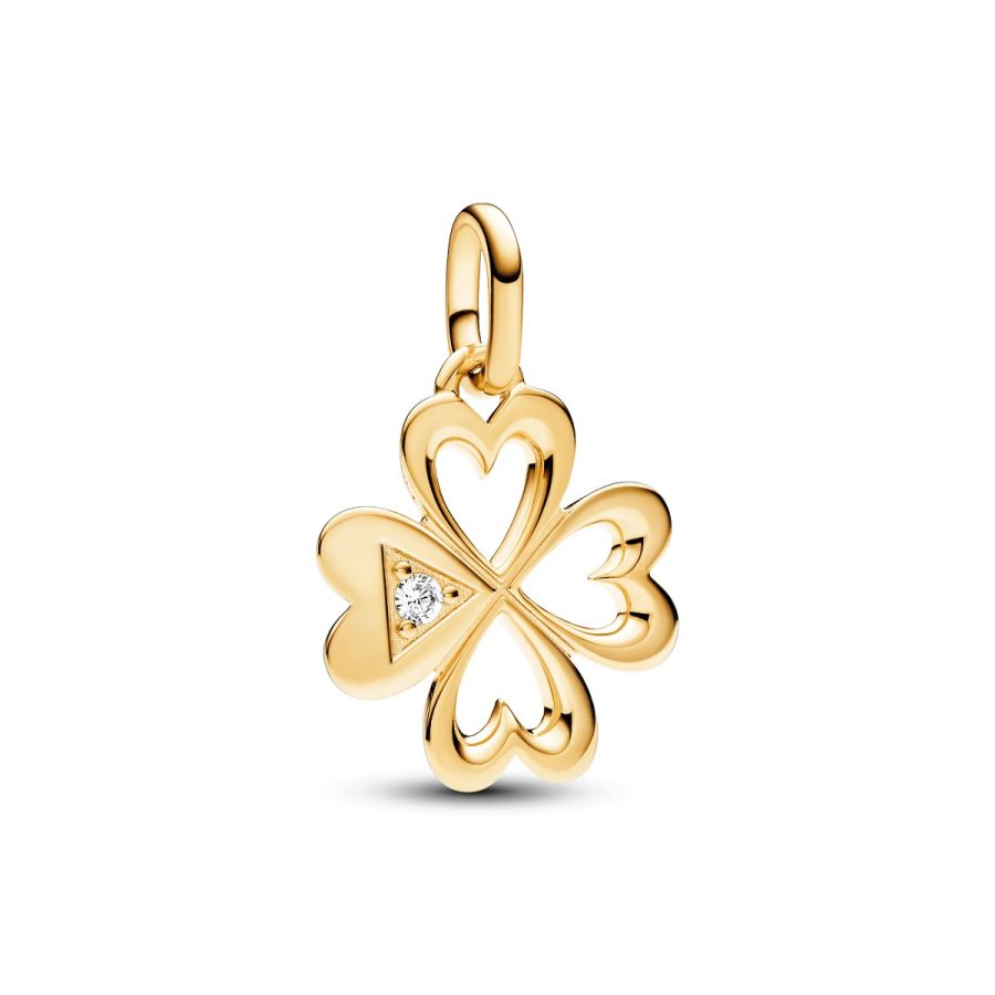 Pandora Heart Four-leaf Clover Medallion Charm
