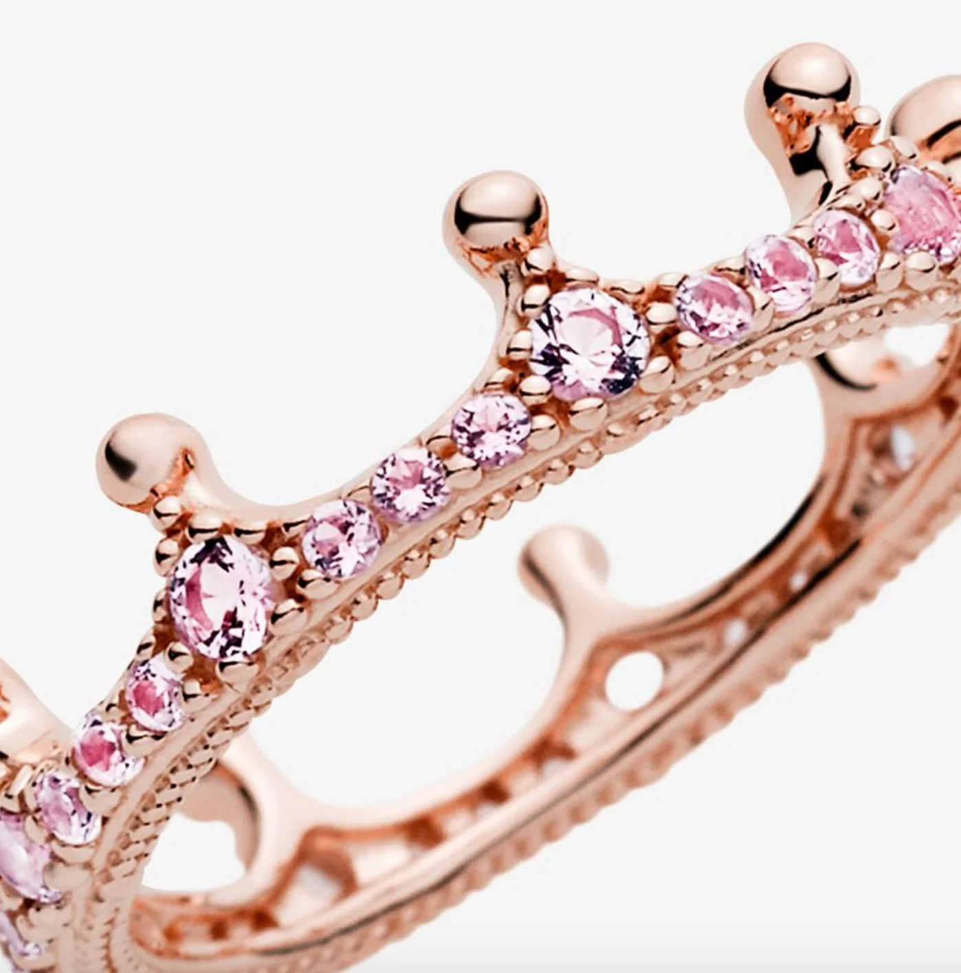 Pandora Pink Sparkling Crown Ring - Image 3