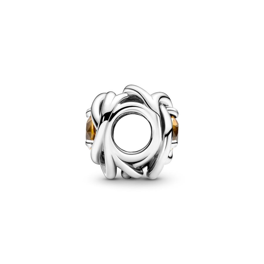 Pandora November Honey Eternity Circle Charm - Image 7
