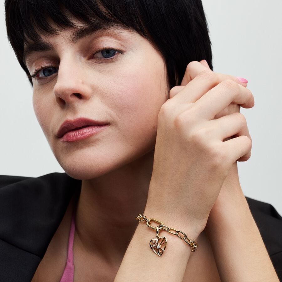 Pandora Heart & Rays Medallion Charm - Image 3