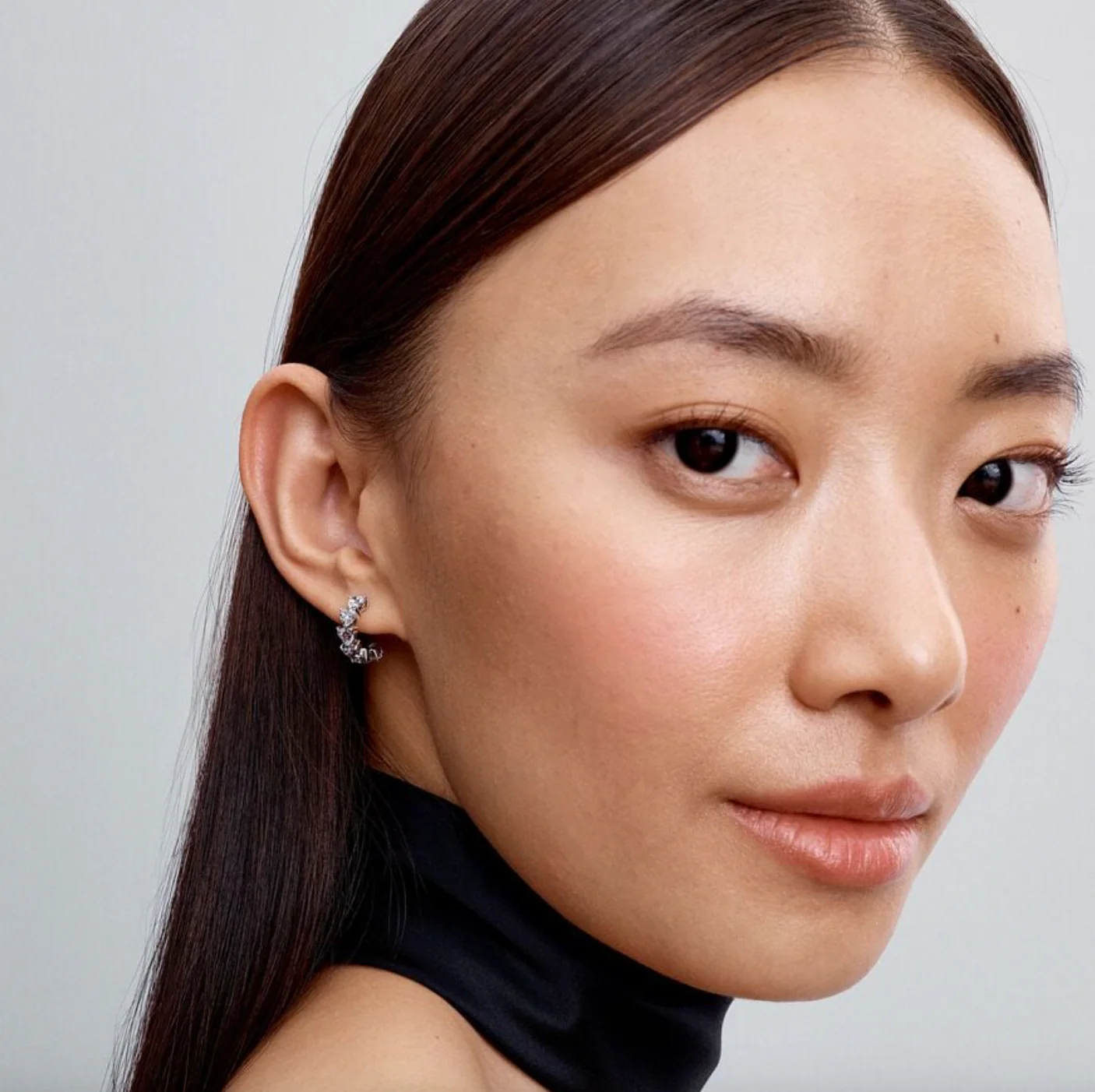 Pandora Sparkling Hearts Open Hoop Earrings - Image 3