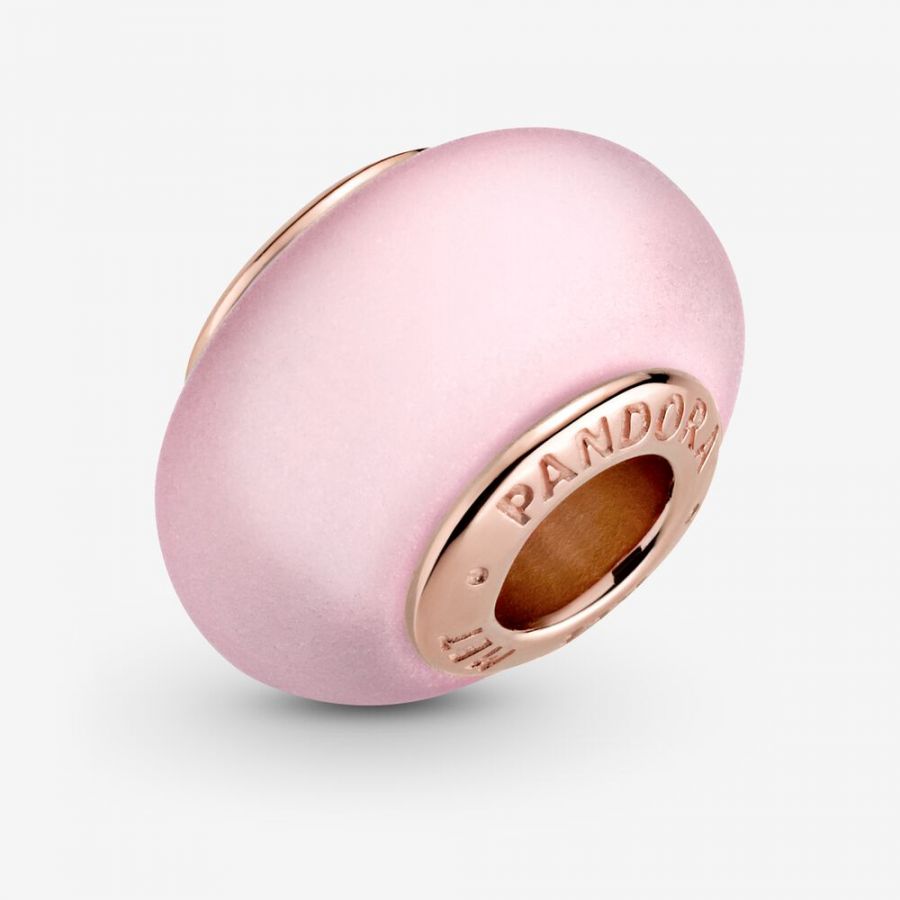 Pandora Matte Pink Murano Glass Charm - Image 6