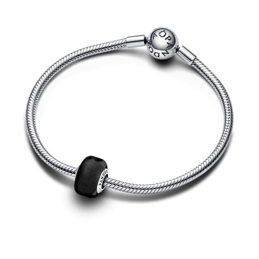 Pandora Black Mini Murano Glass Charm - Image 4