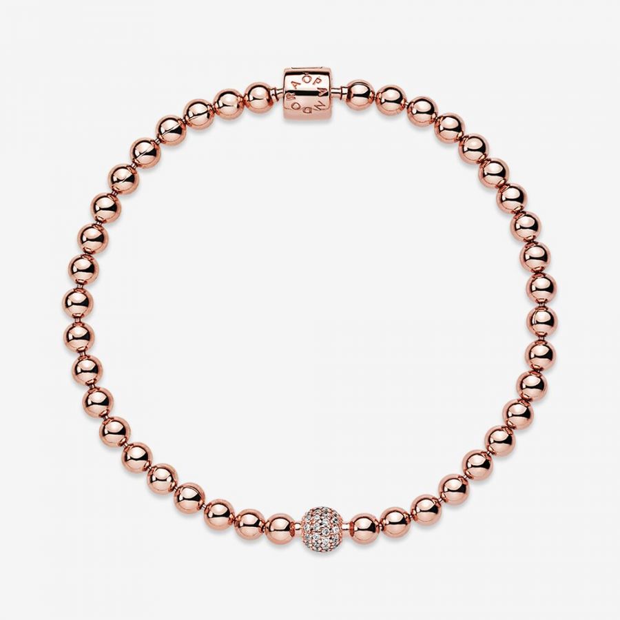 Pandora Beads & Pave Rose Bracelet - Image 3