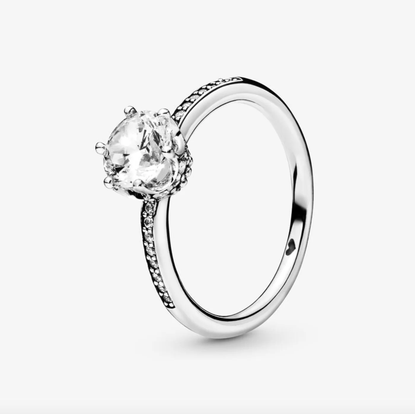 Pandora Clear Sparkling Crown Solitaire Ring