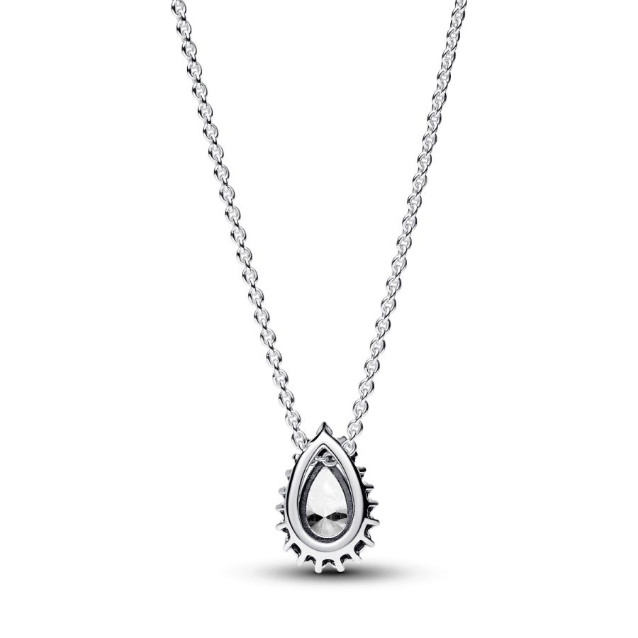 Pandora Sparkling Pear Halo Collier Necklace - Image 4
