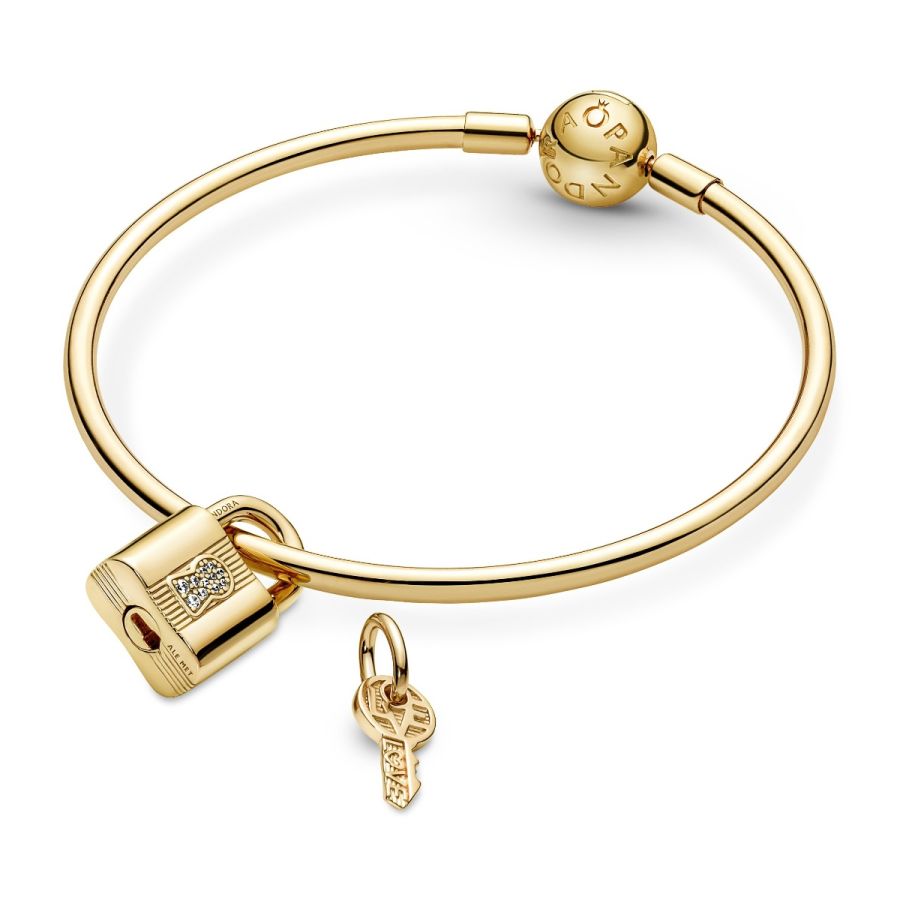 Pandora Padlock & Key Dangle Charm - Image 7