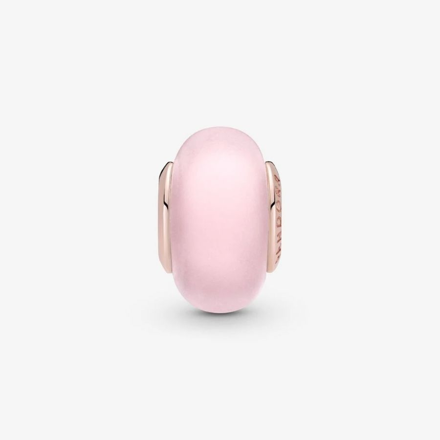 Pandora Matte Pink Murano Glass Charm - Image 4