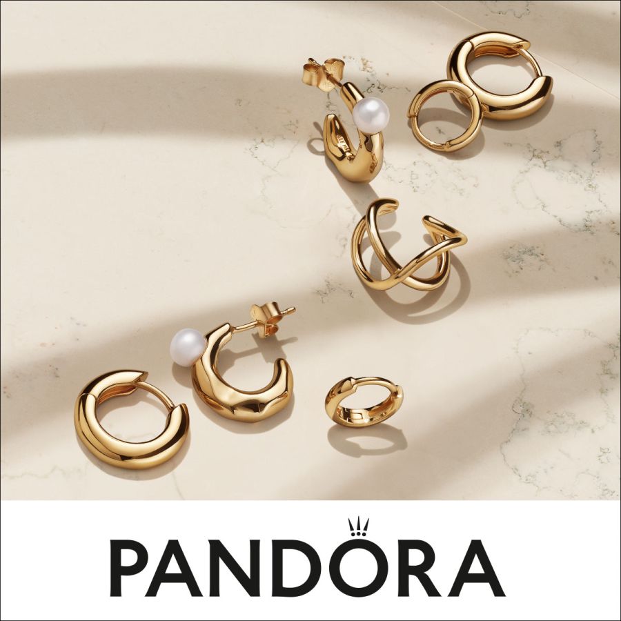 Pandora Organically Shaped Pavé Circle & Treated Freshwater Cultured Pearl Collier Necklace - Image 7