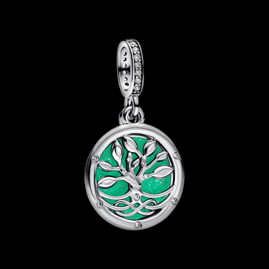 Pandora Glow-in-the-dark Infinity Tree Double Dangle Charm - Image 5