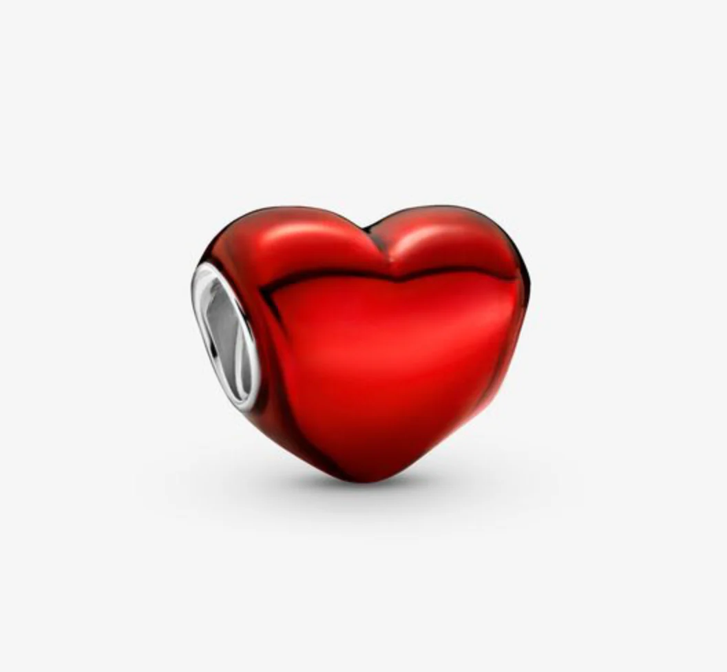 Pandora Metallic Red Heart Bead