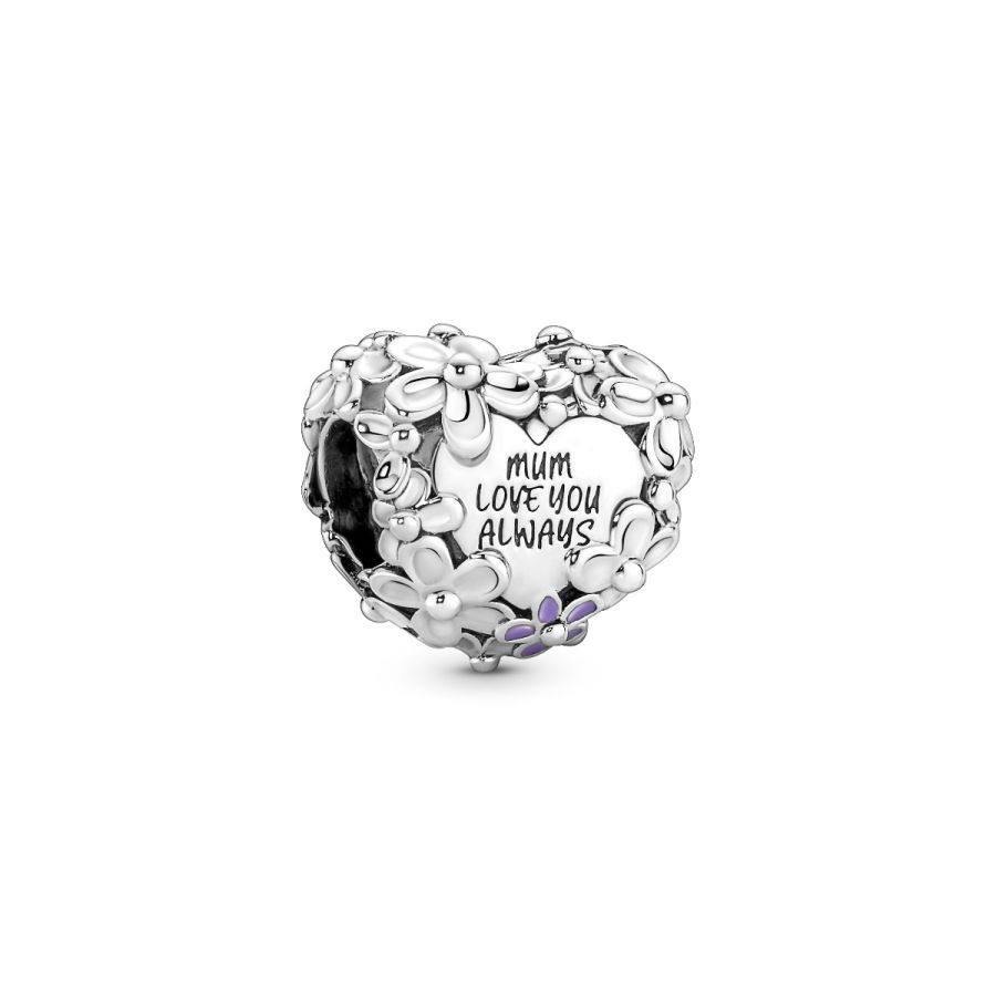 Pandora Mum Daisy Heart Charm