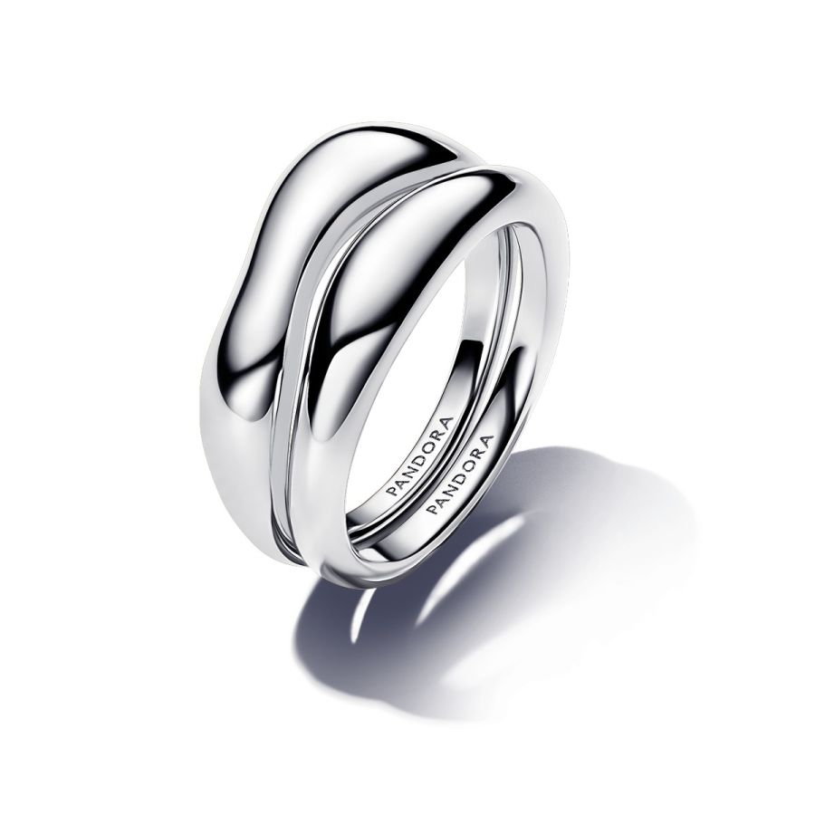 Pandora Organically Shaped Stacking Rings