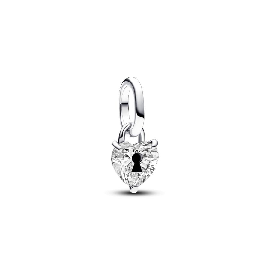 Pandora Keyhole Heart Mini Dangle Charm