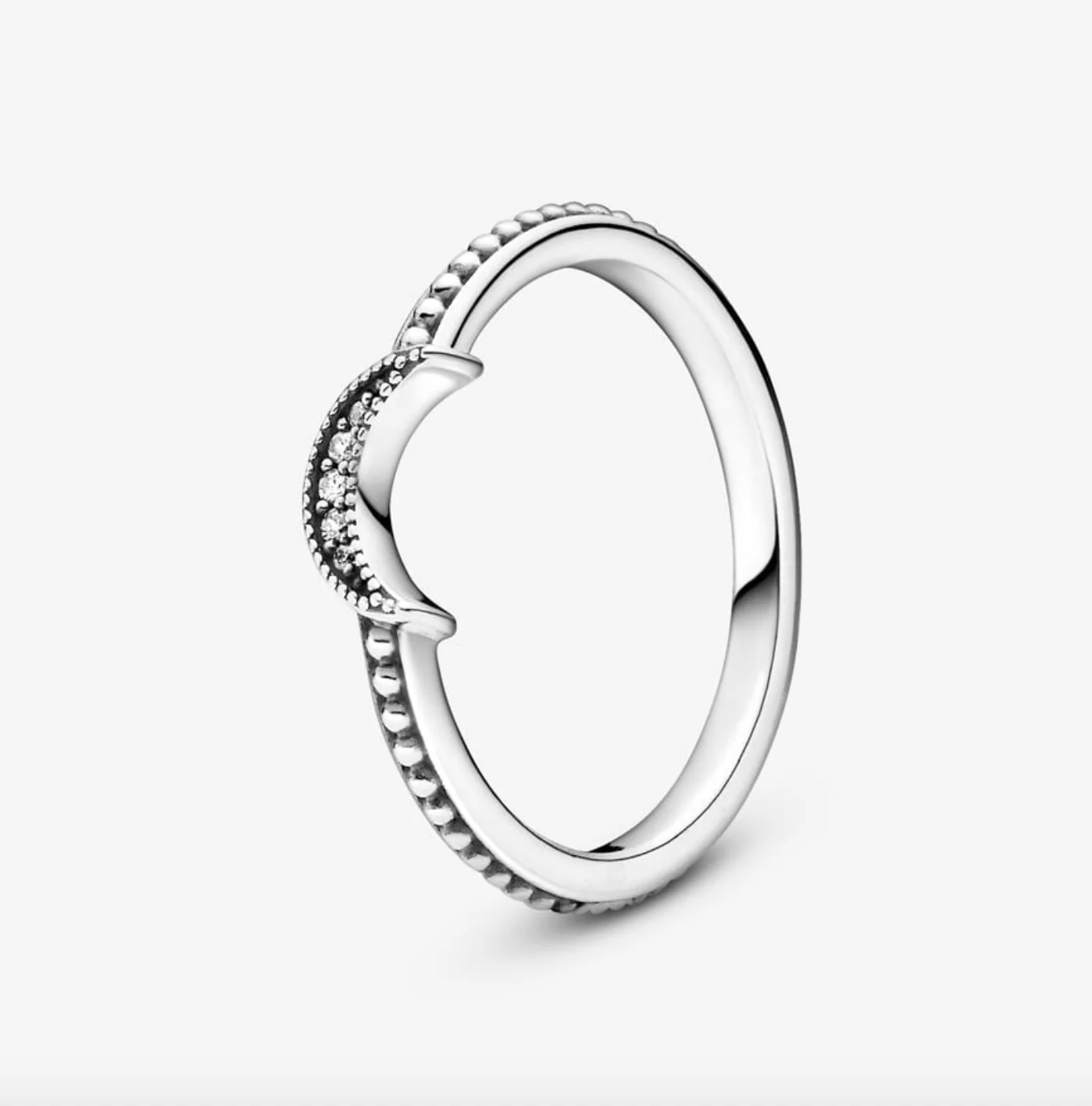 Pandora Crescent Moon Beaded Ring