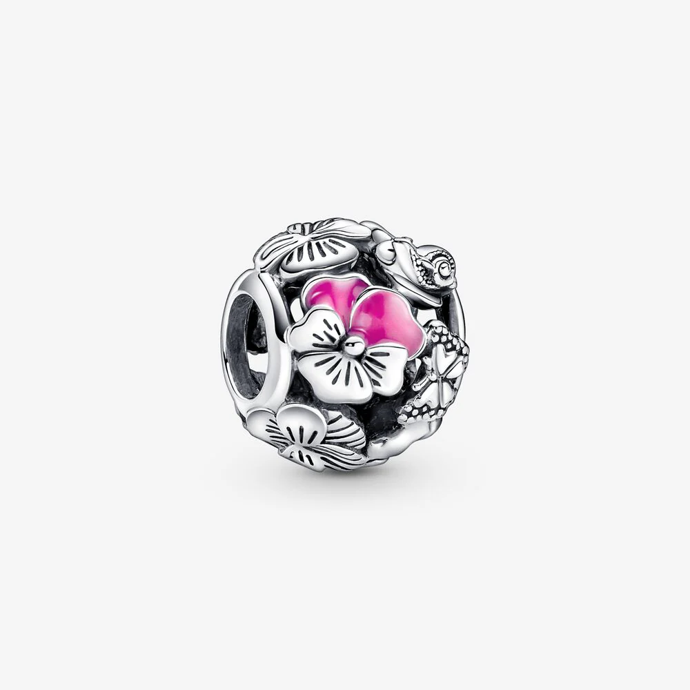 Pandora Pansy Flower Friends Charm