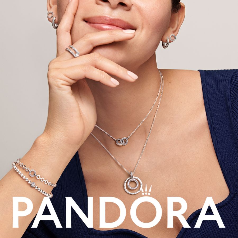 Pandora Two tone Intertwined Circles Necklace - Image 7