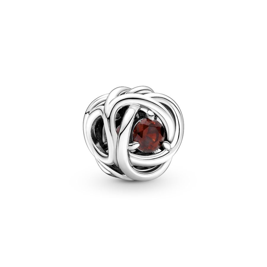 Pandora January Red Eternity Circle Charm