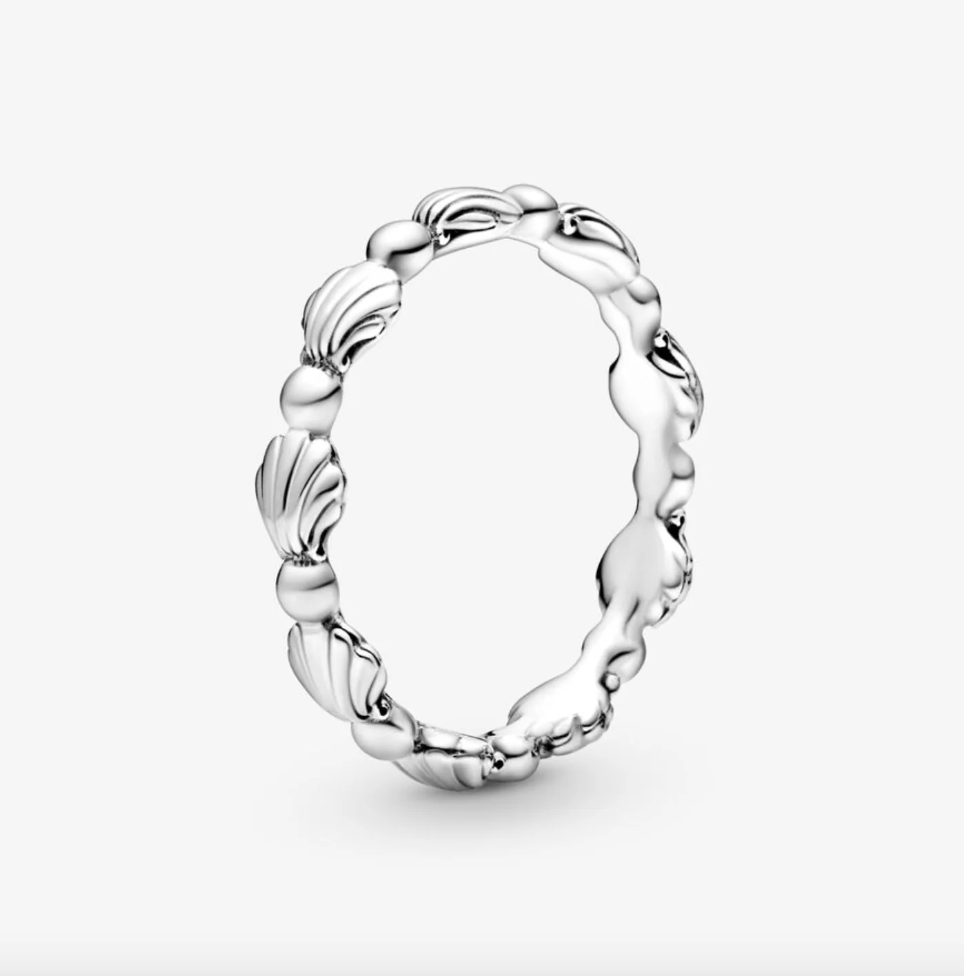 Pandora Beaded Seashell Band Ring