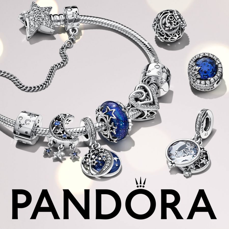 Pandora Galaxy Blue & Star Murano Charm - Image 9