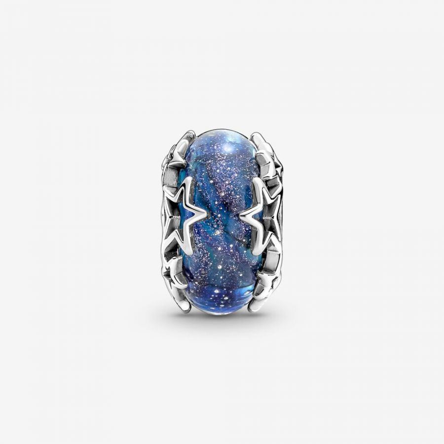 Pandora Galaxy Blue & Star Murano Charm - Image 3