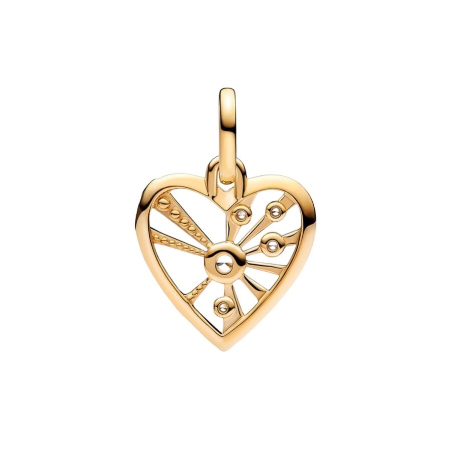 Pandora Heart & Rays Medallion Charm - Image 4