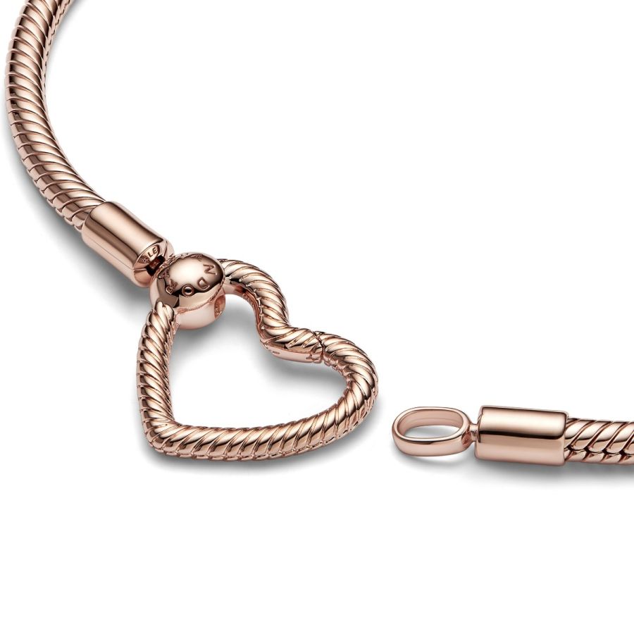 Pandora Heart Closure Snake Chain Bracelet - Image 3