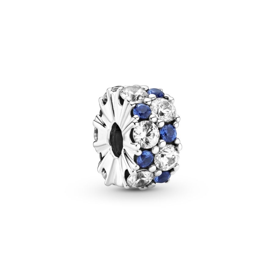 Pandora Clear & Blue Sparkling Clip Charm