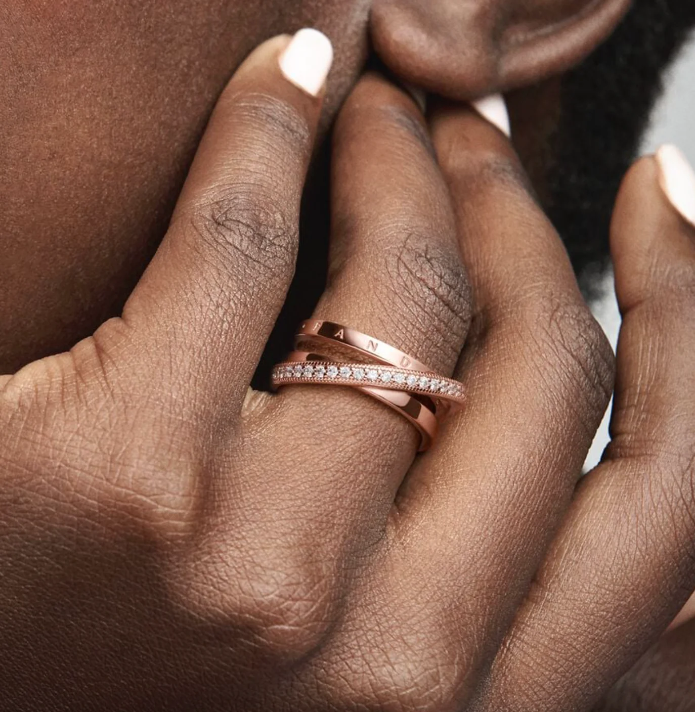 Pandora Crossover Pavé Triple Band Ring - Image 4