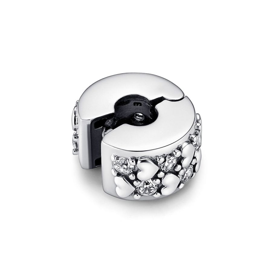 Pandora Infinite Hearts Sparkling Clip Charm - Image 5