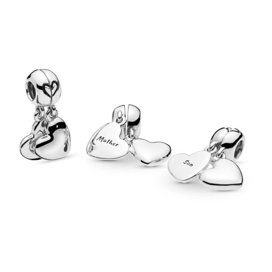 Pandora Mother & Son Heart Split Dangle Charm - Image 5