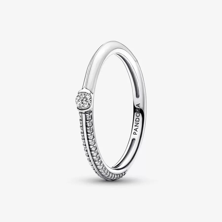 Pandora Pavé & White Dual Ring