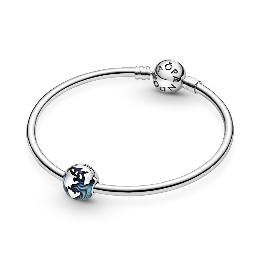 Pandora Blue Globe Clip Charm - Image 6