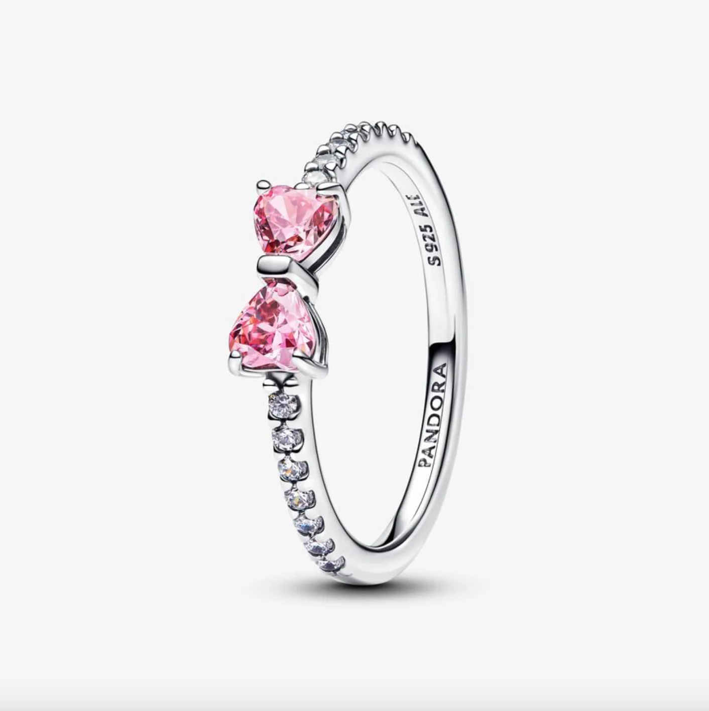 Pandora Sparkling Pink Bow Ring
