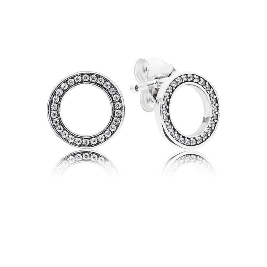 Pandora Sparkling Circle Stud Earrings