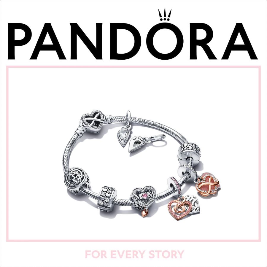 Pandora Sparkling Infinity Heart Stud Earrings - Image 5