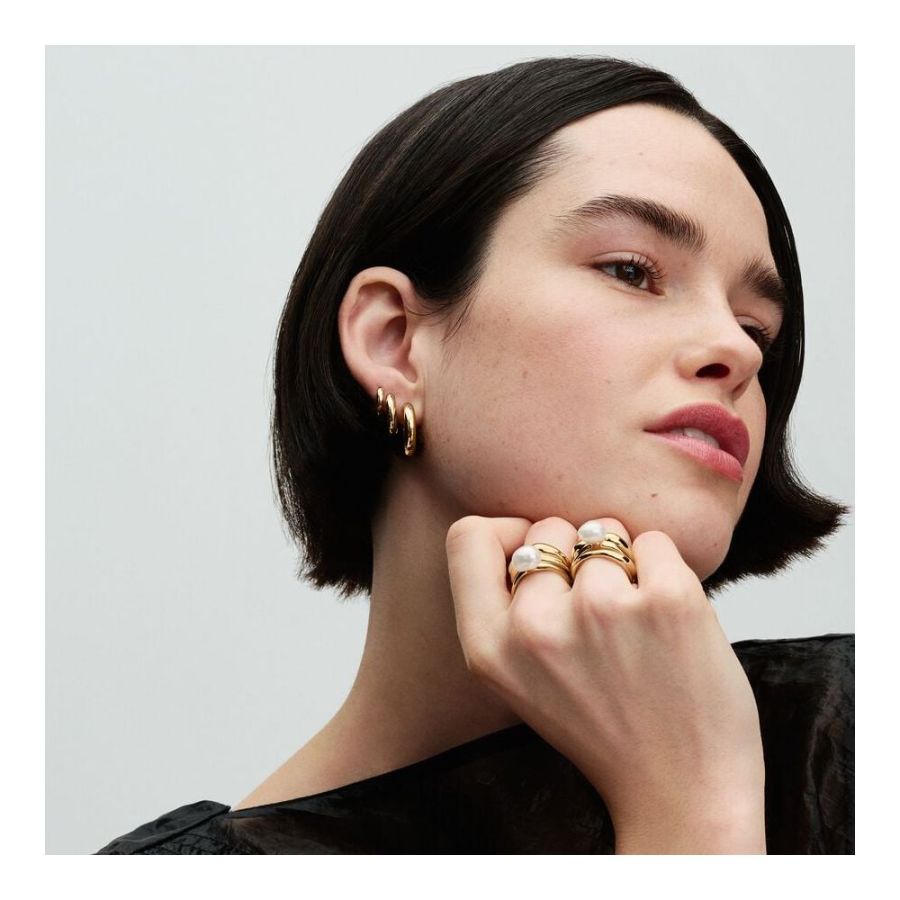 Pandora Round Open Hoop Earrings - Image 3