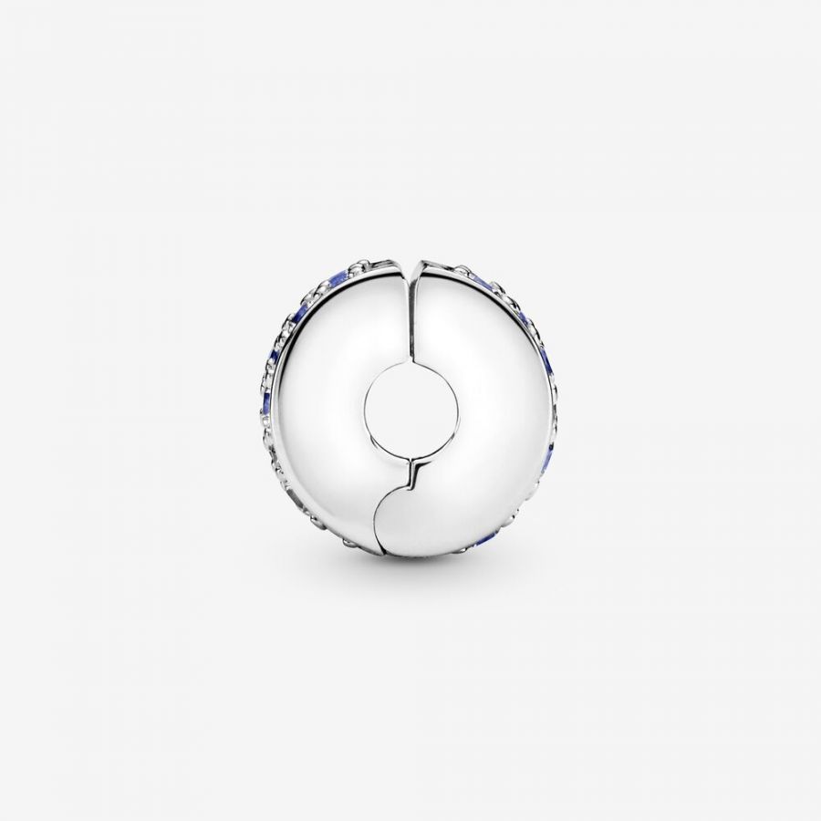 Pandora Blue Pavé Clip Charm - Image 3