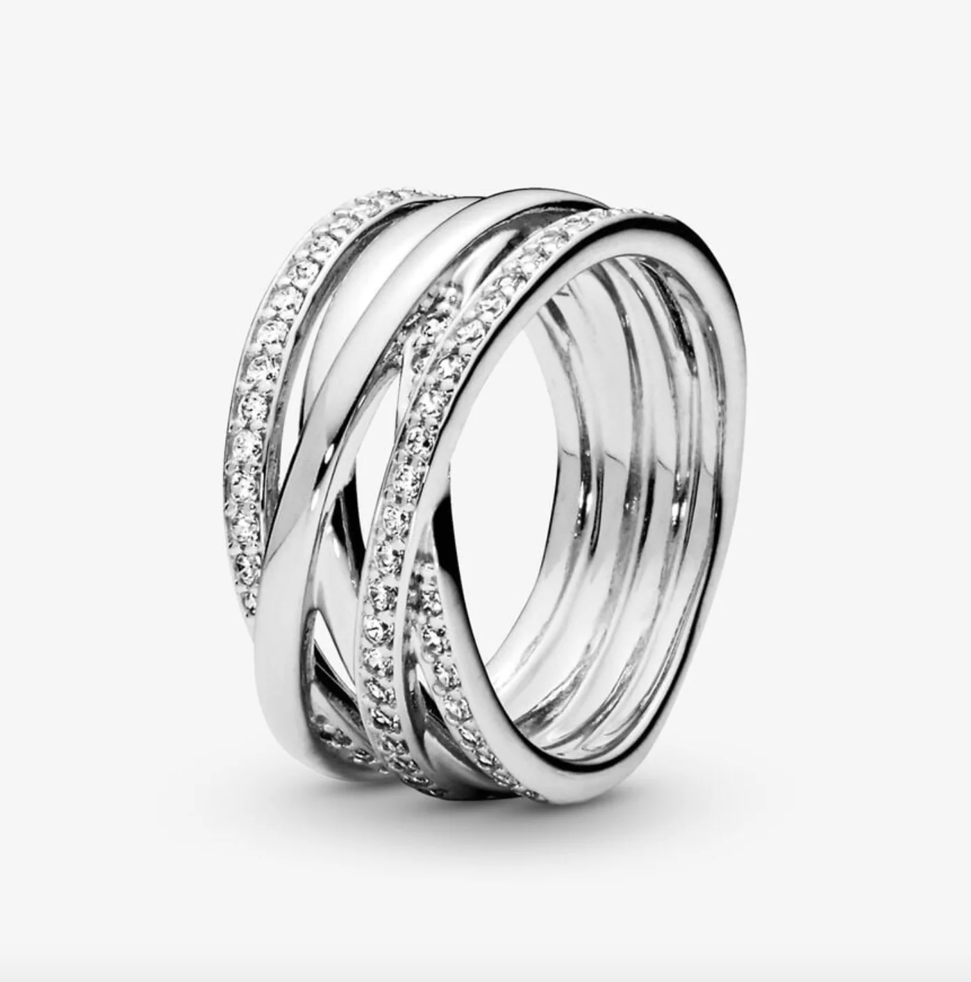 Pandora Sparkling & Polished Lines Ring