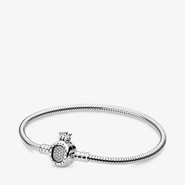 Pandora Sterling Silver with Crown O Clasp Bracelet