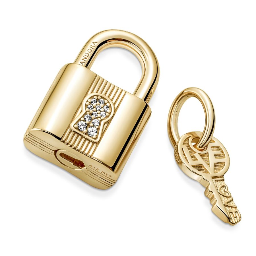 Pandora Padlock & Key Dangle Charm - Image 6