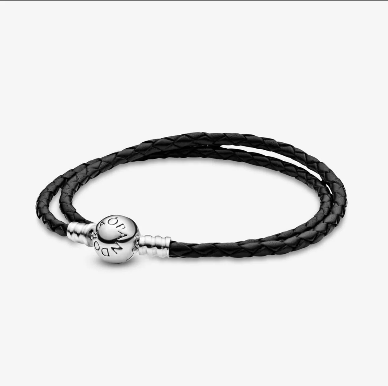 Pandora Double Black Leather Bracelet