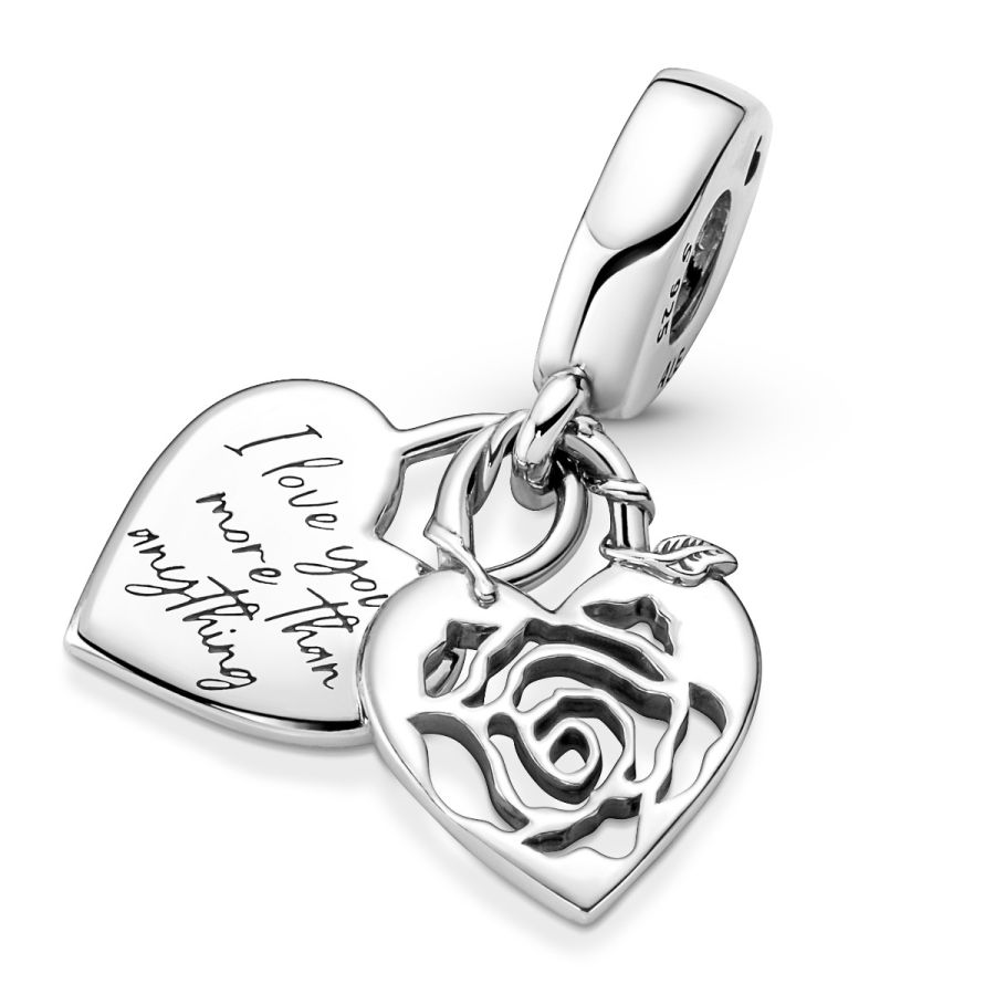 Pandora Rose Heart Padlock Dangle Charm - Image 6