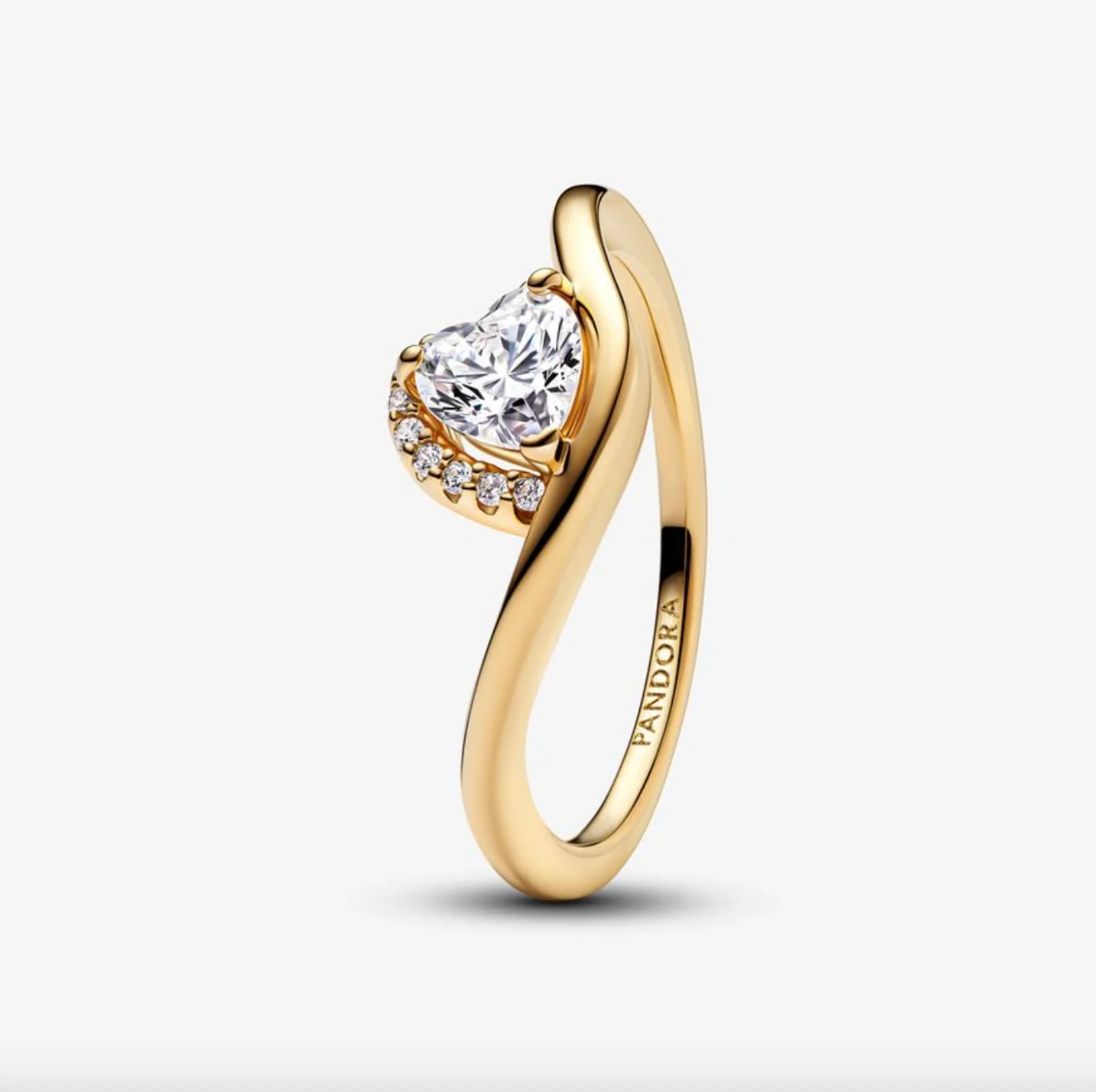 Pandora Wavy Heart Ring