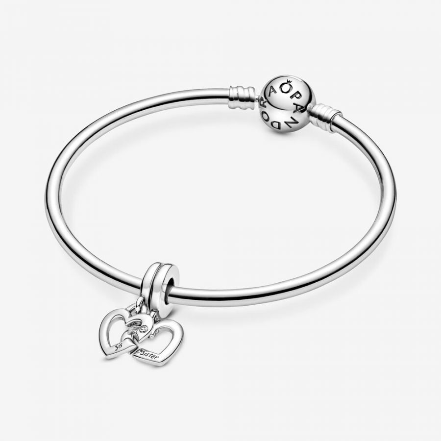 Pandora Linked Sister Hearts Split Dangle Charm - Image 6
