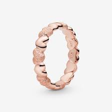 Pandora Matte Brilliance Hearts Ring