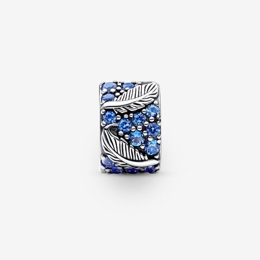Pandora Curved Feather & Pavé Clip Charm - Image 4