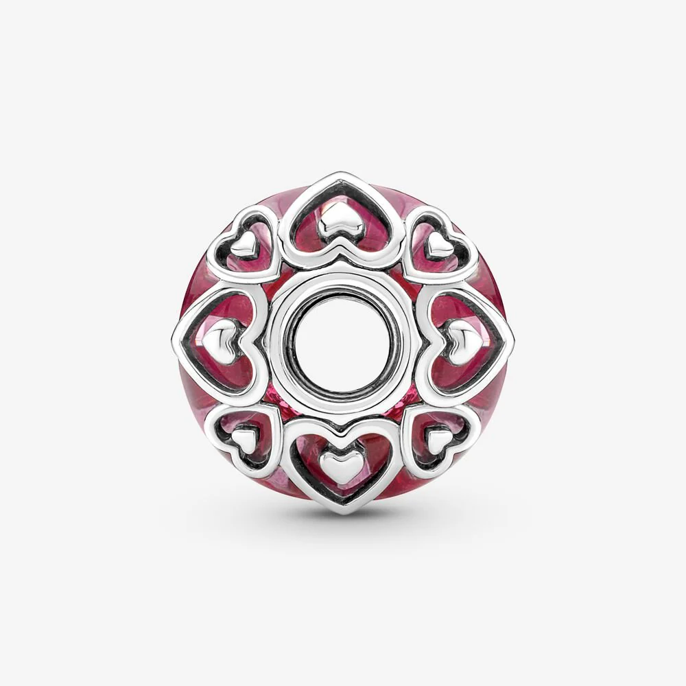 Pandora Reveal Your Love Pink Murano Glass Charm - Image 3