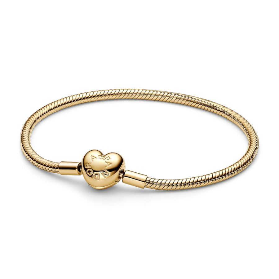 Pandora Heart Clasp Snake Chain Bracelet